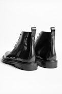 Botines Luis Men - Botines negros de piel para hombre.