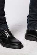 Botines Luis Men - Botines negros de piel para hombre.