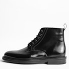 Botines Luis Men - Botines negros de piel para hombre.