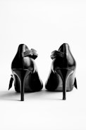 Discover Studs Pumps - Women’s black leather pumps.