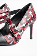 Pumps Discover Wild Leo - Damenpumps aus Leder mit Leopardendruck.