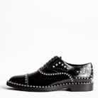 Derbies Youth Studs - Derbies à lacets femme en cuir noir.