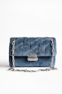 Sac Ziggy Stardust Corduroy - Sac bleu femme en velours côtelé.