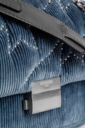 Sac Ziggy Stardust Corduroy - Sac bleu femme en velours côtelé.