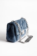 Sac Ziggy Stardust Corduroy - Sac bleu femme en velours côtelé.