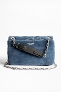 Sac Ziggy Stardust Corduroy - Sac bleu femme en velours côtelé.