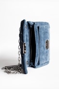 Sac Ziggy Stardust Corduroy - Sac bleu femme en velours côtelé.