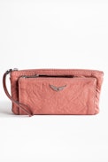 Etoile Clutch - Women's pink leather clutch.
