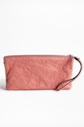 Etoile Clutch - Women's pink leather clutch.