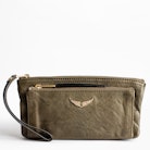 Etoile Clutch - Women's khaki leather clutch.