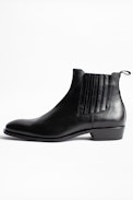 Leon Men’s Ankle Boots - Men’s black leather ankle boots.