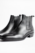 Leon Men’s Ankle Boots - Men’s black leather ankle boots.