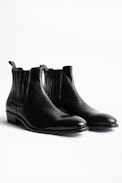Leon Men’s Ankle Boots - Men’s black leather ankle boots.