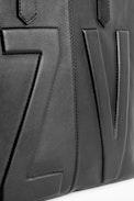 Mick Initials Bag - Women’s black leather tote.