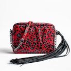 Tasche Xs Boxy Initials Leo - Kleine Damentasche aus Leder mit Leopardendruck.