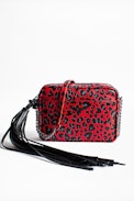 Tasche Xs Boxy Initials Leo - Kleine Damentasche aus Leder mit Leopardendruck.