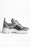 Sneakers Blaze Lurex - Baskets running argentées femme.