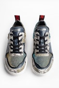 Sneakers Blaze Lurex - Baskets running argentées femme.