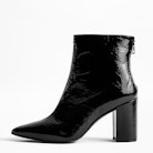 Bottines Glimmer Vernis - Bottines à talons femme en cuir verni noir.