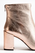 Glimmer Crush Ankle Boots - Women’s heeled ankle boots in metallic leather.