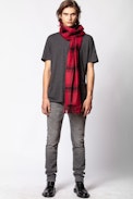 Foulard Elliot Check - Foulard à carreaux homme en laine.