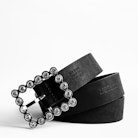 Memphis Suede Belt - Women’s black leather belt.