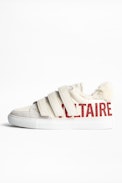Sneakers ZV1747 Shearling - Baskets à scratch femme en cuir.