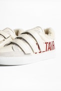 Sneakers ZV1747 Shearling - Baskets à scratch femme en cuir.