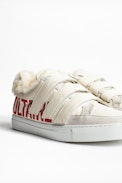 Sneakers ZV1747 Shearling - Baskets à scratch femme en cuir.