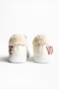 Sneakers ZV1747 Shearling - Baskets à scratch femme en cuir.