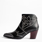 Cara Studs Ankle Boots - Women’s heeled leather ankle boots.