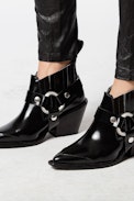 Bottines N'Dricks Glossy - Bottines noires femme à talons.
