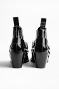 Bottines N'Dricks Glossy - Bottines noires femme à talons.