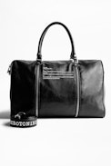 Sac Sunny Xl Sérotonine - Sac week-end en cuir grainé noir.