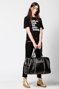 Sac Sunny Xl Sérotonine - Sac week-end en cuir grainé noir.