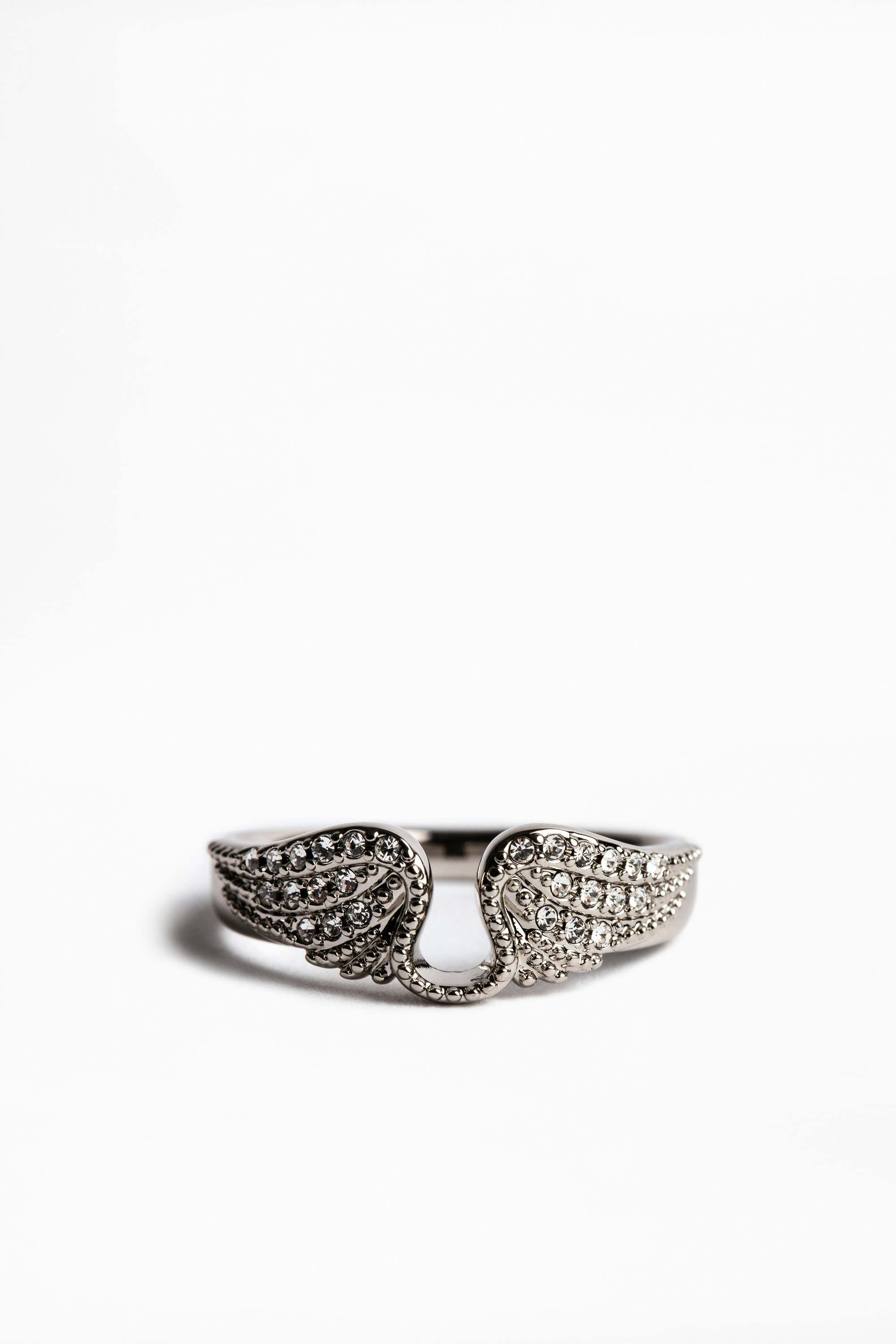 Mila Ring Women’s silver-tone wings ring.