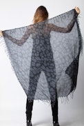 Noe Leo Scarf - Women’s cashmere and silk printed scarf.