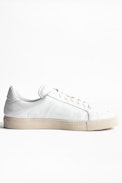 Sneakers ZV1747 Low Used Men - Baskets homme blanches en cuir.