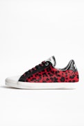 Zadig Leo Flower Sneakers - Women’s leopard print leather sneakers.