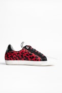 Zadig Leo Flower Sneakers - Women’s leopard print leather sneakers.
