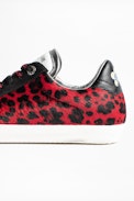 Zadig Leo Flower Sneakers - Women’s leopard print leather sneakers.