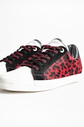 Zadig Leo Flower Sneakers - Women’s leopard print leather sneakers.