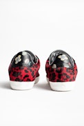 Zadig Leo Flower Sneakers - Women’s leopard print leather sneakers.