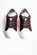Zadig Leo Flower Sneakers - Women’s leopard print leather sneakers.
