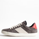 Zadig Patch Suede Men Sneakers - Men’s gray leather sneakers.