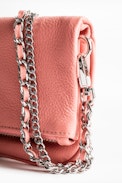 Rock Nano Grained Clutch - Women's pink mini clutch in grained leather.
