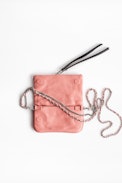 Rock Nano Grained Clutch - Women's pink mini clutch in grained leather.