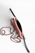Rock Nano Grained Clutch - Women's pink mini clutch in grained leather.