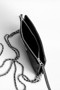 Rock Grained Clutch - Women's black clutch in grained leather.