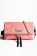 Rocky Grained Bag - Women's pink bag in grained leather.
